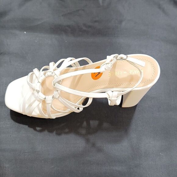 BRAND NEW CHASE+CHLOE BLOCK HEEL OPEN TOE MULTI-STRAP SANDAL S2 - Picture 13 of 14